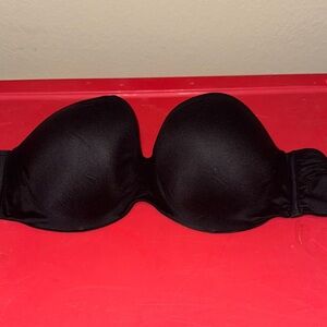 Victoria Secret Body lined Black Strapless Bra 36DD